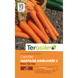 Carotte nantaise amelioree 3 race tip top 6.00 g de Teragile - produits pour le jardin dans Graines de Carotte