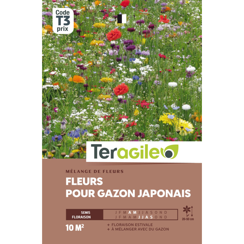 Fleurs d'ete pour gazon japonais 28.00 g de Teragile - produits pour le jardin dans Graines de Jachere fleurie