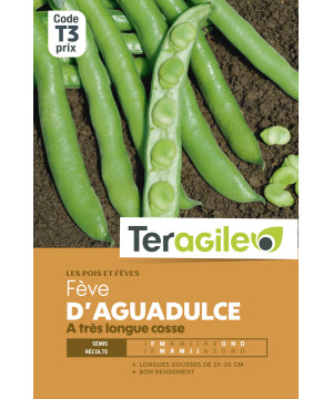 Feve d'aguadulce a tres longue cosse 200.00 g de Teragile - produits pour le jardin dans Graines de Feves