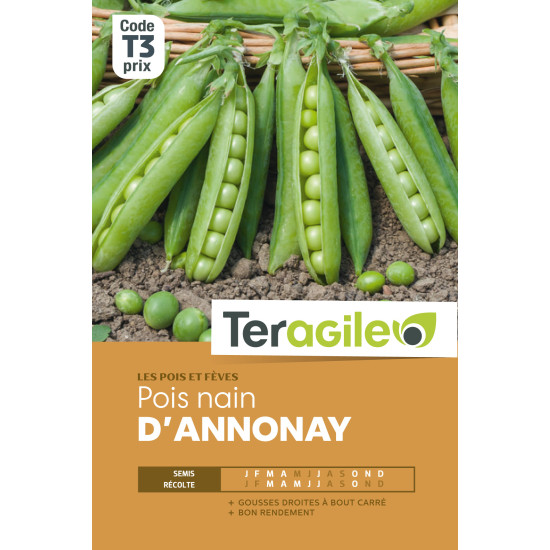 Pois nn ecos. d'annonay 220g t3 teragile de Teragile - produits pour le jardin dans Graines de Pois
