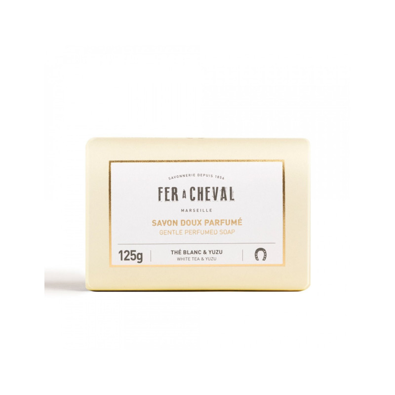 Savon doux parfumé Thé blanc & Yuzu 125g de Savon de Marseille dans Savon noir, Savon de Marseille, Alep