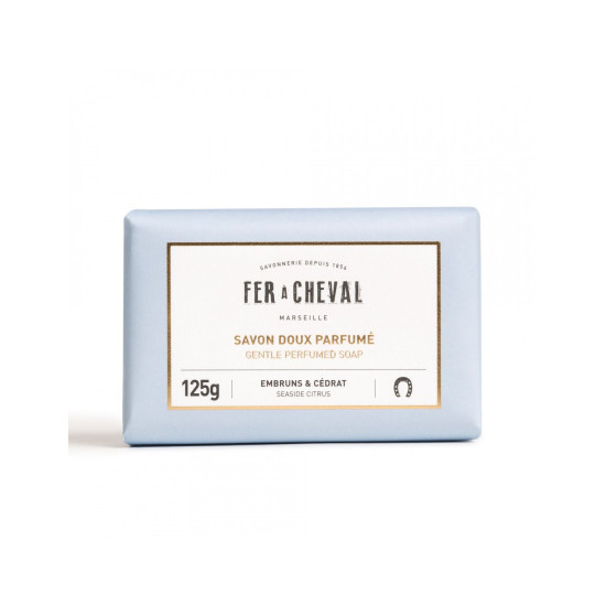 Savon doux parfumé Embruns & Cédrat 125g de Savon de Marseille dans Savon noir, Savon de Marseille, Alep