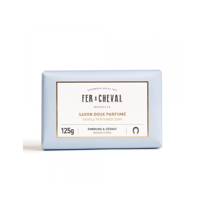 Savon doux parfumé Embruns & Cédrat 125g de Savon de Marseille dans Savon noir, Savon de Marseille, Alep