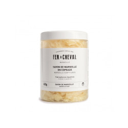 Savon Marseille en copeaux Pot 400g de Savon de Marseille dans Savon noir, Savon de Marseille, Alep