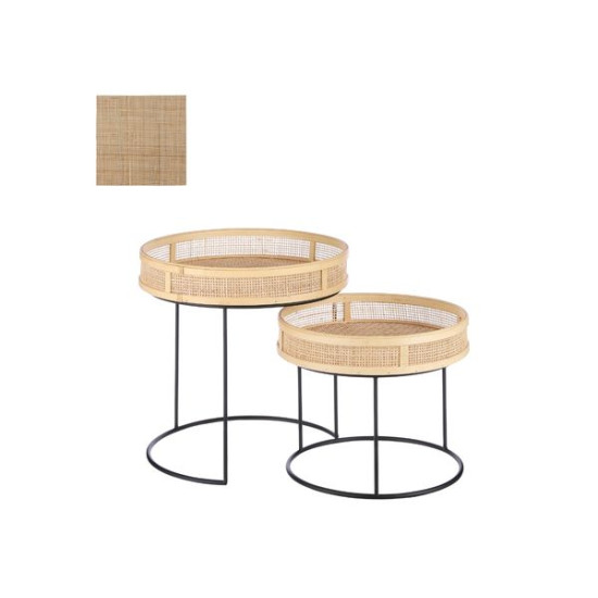 TABLE DE SERVICE LEANDRO NOIR D45 de Edelman - deco maison et noël dans Tables, table basse