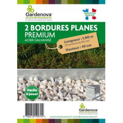 2 X BORDURES PLANES PREMIUM EN ACIER GALVA de Gardenova - Solutions pour le jardin dans Bordure de jardin