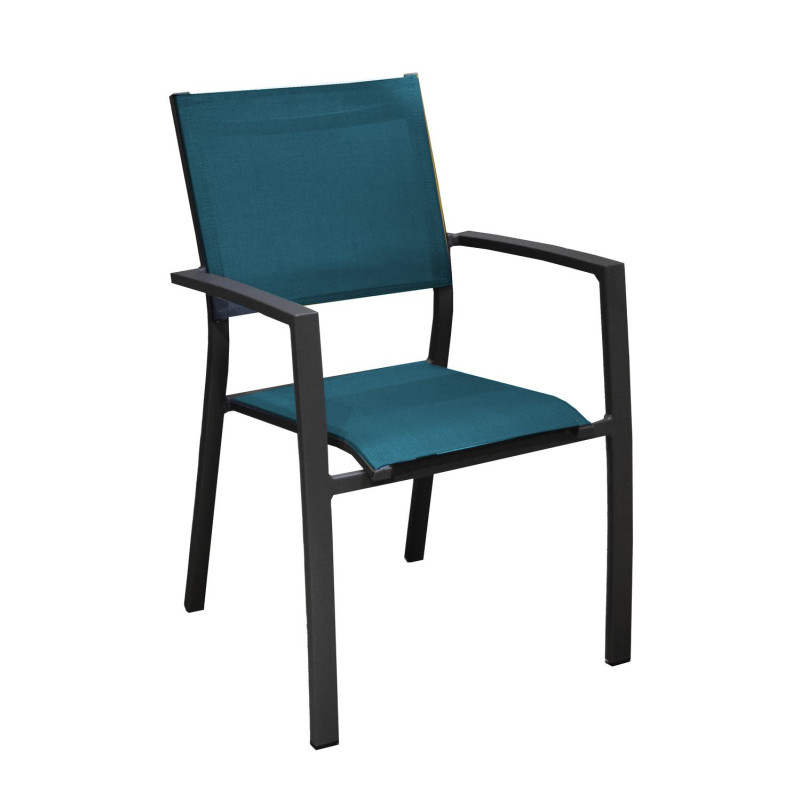 /Fauteuil Games Alu/Tpep - Graphite/Bleu de Proloisirs - Océo - table et fauteuil et mobilier de jardin dans 💺 Fauteuil pour ...