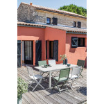 TABLE GENES 110/170 - CREME de Proloisirs - Océo - table et fauteuil et mobilier de jardin dans Table de jardin