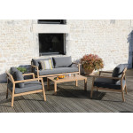 /Salon De Jardin Nebraska - Oak de Proloisirs - Océo - table et fauteuil et mobilier de jardin dans 🛋️ Salon de jardin