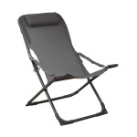 CHAISE PLIANTE RELAX EASY- GRAPHITE/GRIS de Proloisirs - Océo - table et fauteuil et mobilier de jardin dans 🪑 Chaise pour l'...
