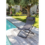 CHAISE PLIANTE RELAX EASY- GRAPHITE/GRIS de Proloisirs - Océo - table et fauteuil et mobilier de jardin dans 🪑 Chaise pour l'...