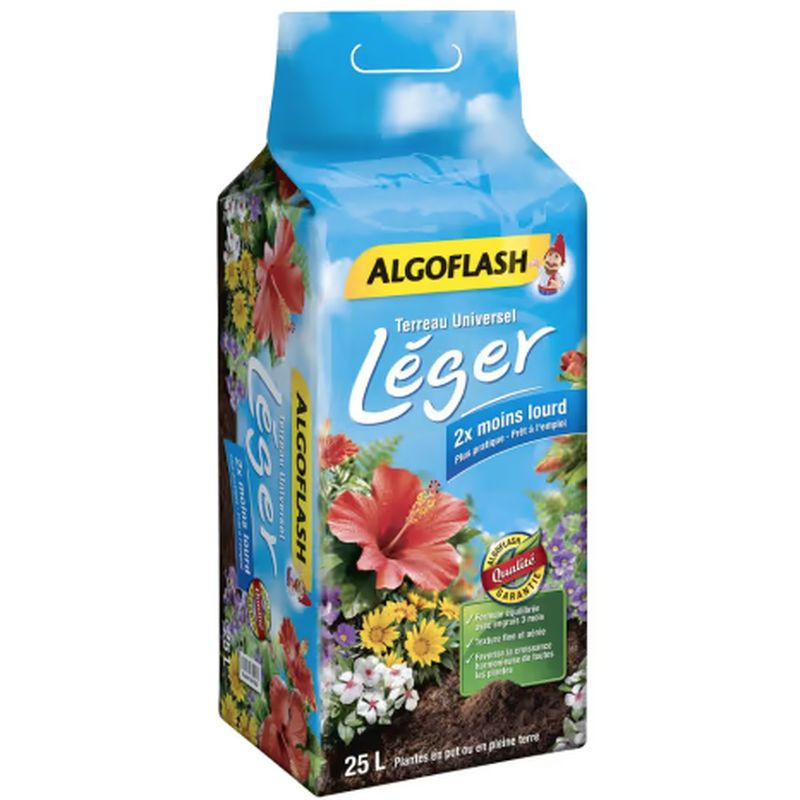 Terreau Léger Universel 25L ALGOFLASH de Algoflash - engrais et terreau pour le jardin, les plantes dans Terreaux Petit volume