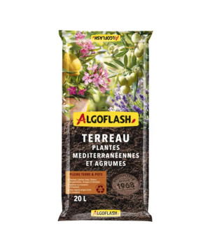 Terreau Méditerranéenne Agrume 20L ALGOFLASH de Algoflash - engrais et terreau pour le jardin, les plantes dans Terreaux Peti...