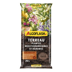 Terreau Méditerranéenne Agrume 20L ALGOFLASH de Algoflash - engrais et terreau pour le jardin, les plantes dans Terreaux Peti...