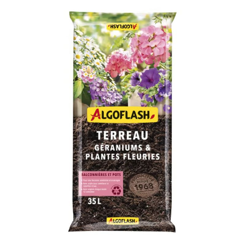 Terreau Plante Fleurie 35L ALGO de Algoflash - engrais et terreau pour le jardin, les plantes dans Terreaux Grand volume
