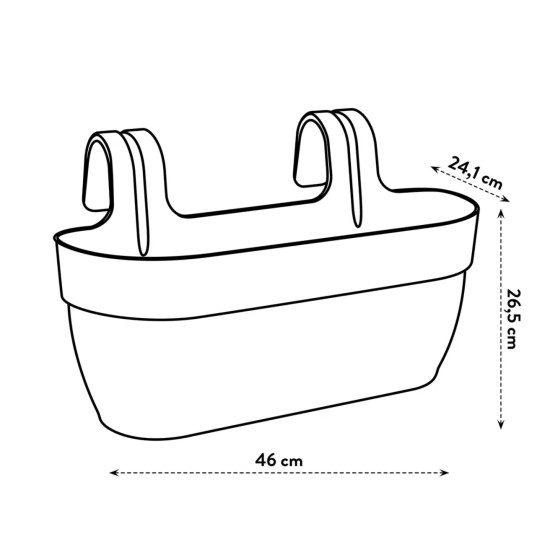Vibia Campana Easy Hanger Large Miel -Elho de Elho - Pot en plastique de qualité dans Jardinieres