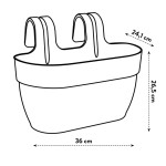 Vibia Campana Easy Hanger Medium Blanc -Elho de Elho - Pot en plastique de qualité dans Jardinieres