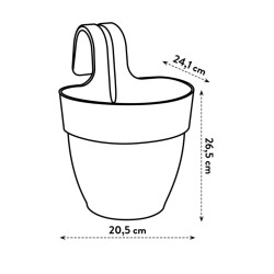 Vibia Campana Easy Hanger Small Miel -Elho de Elho - Pot en plastique de qualité dans Jardinieres