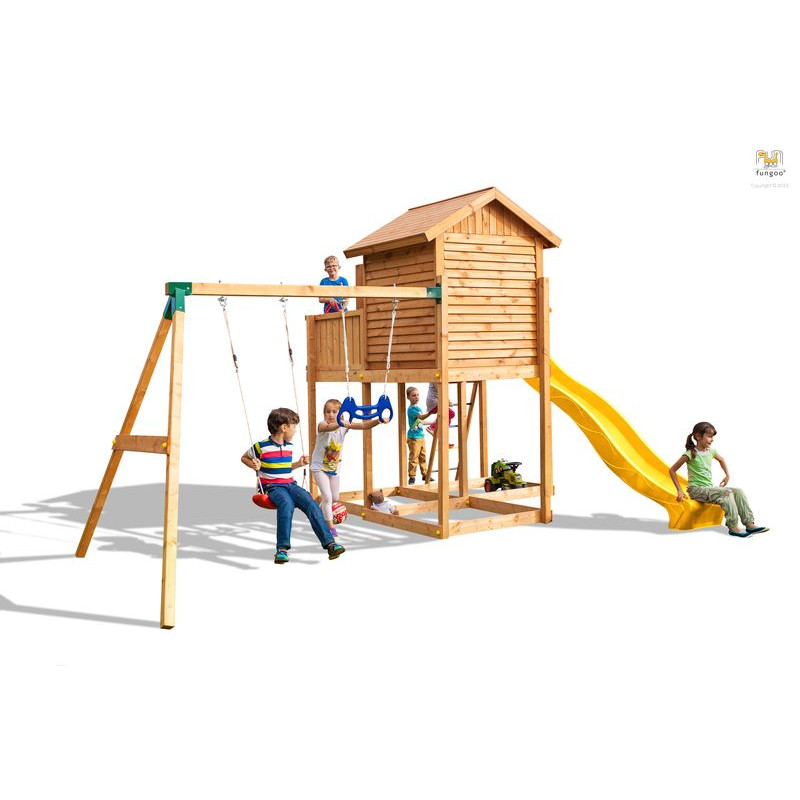 PORTIQUE MOVE MySIDE balancoire toboggan de Fungoo dans Portiques & balançoire