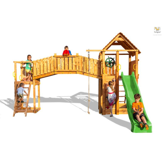 AIRE DE JEU RAINBOW FORTRESS TIP toboggan de Fungoo dans Portiques & balançoire