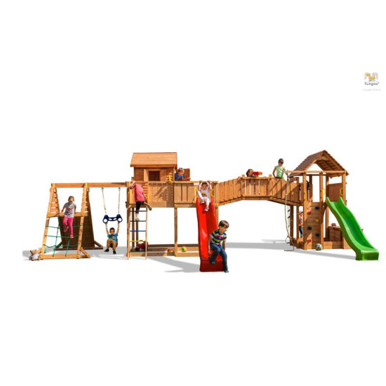 MAXI PORTIQUE SPIDER LAND balancoire toboggan de Fungoo dans Portiques & balançoire