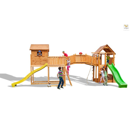 MAXI SET AIRE DE JEU SIZED PLAZA toboggan de Fungoo dans Portiques & balançoire