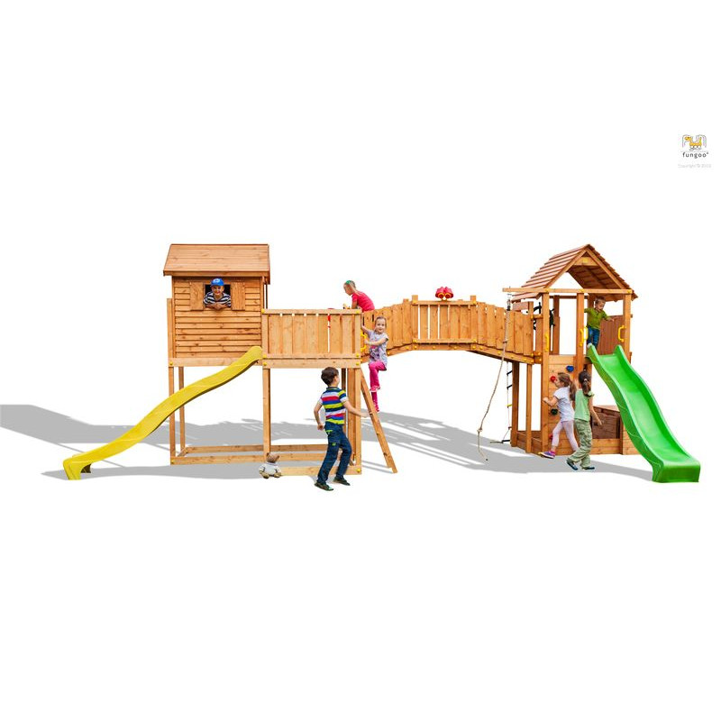 MAXI SET AIRE DE JEU SIZED PLAZA toboggan de Fungoo dans Portiques & balançoire