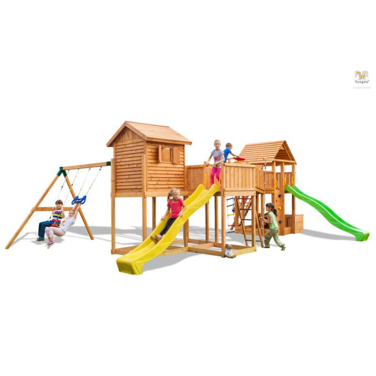 MAXI PORTIQUE PLAY BOX balancoire toboggan de Fungoo dans Portiques & balançoire