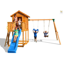 PORTIQUE MyHOUSE MOVE balancoire toboggan de Fungoo dans Portiques & balançoire