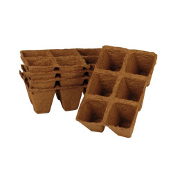 30 GODETS BIODEGRADABLE EN PLAQUE 6X6CM de Jany France dans Accessoires de Semis