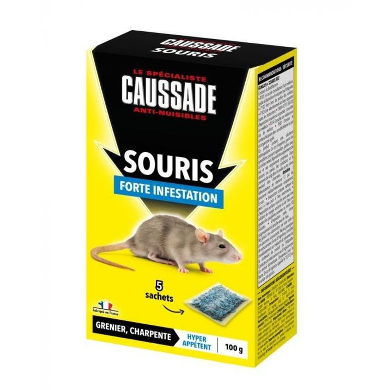 SOURIS FOUDROYANT 100 G caussade de Caussade - anti rats et souris dans 🐁 Raticide / souricide