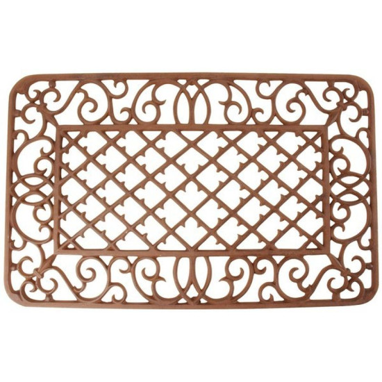Grille fonte Rectangulaire Carreau 67x42cm de Esschert design - deco maison et jardin dans Tapis - paillasson - Nappe - Rideau