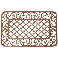 Grille fonte Rectangulaire Carreau 67x42cm de Esschert design - deco maison et jardin dans Tapis - paillasson - Nappe - Rideau