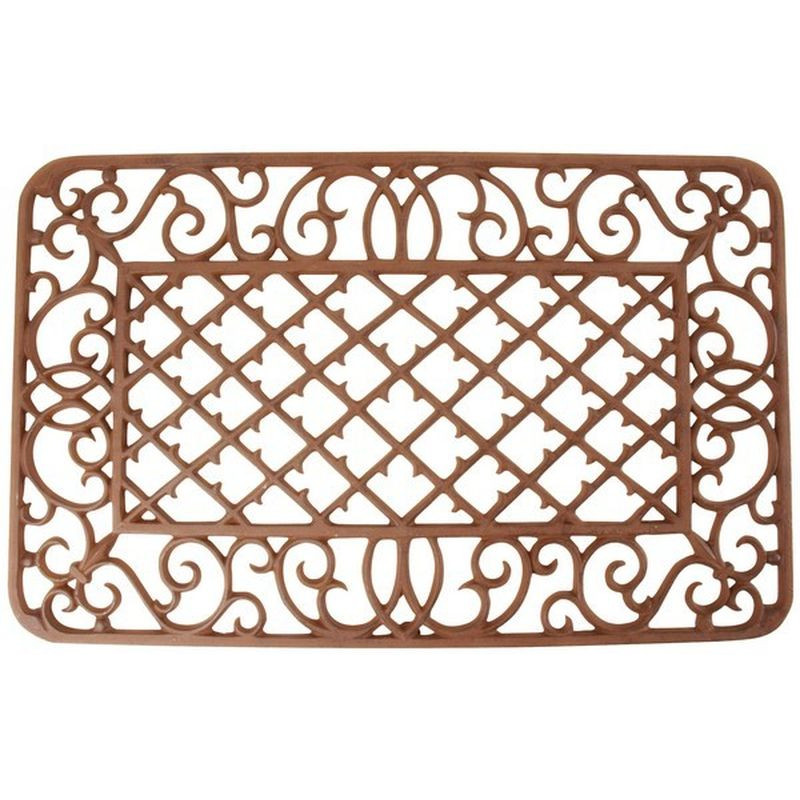 Grille fonte Rectangulaire Carreau 67x42cm de Esschert design - deco maison et jardin dans Tapis - paillasson - Nappe - Rideau