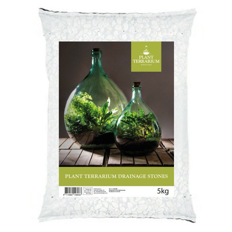Pierres drainage terrarium blanches de Esschert design - deco maison et jardin dans Bouteille terrarium