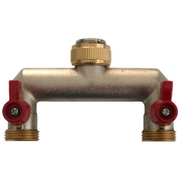 Selecteur 2 voies laiton male 3/4 (S/B) de Rain Irrigation - arrosage goutte à goutte dans Raccord d'arrosage
