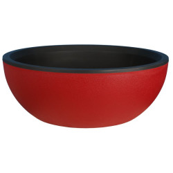 Coupe Granit D50 Rouge - Pot Riviera, en plastique pourplantes d'Intérieur et Extérieur de Riviera - fabricant de Pots à rese...