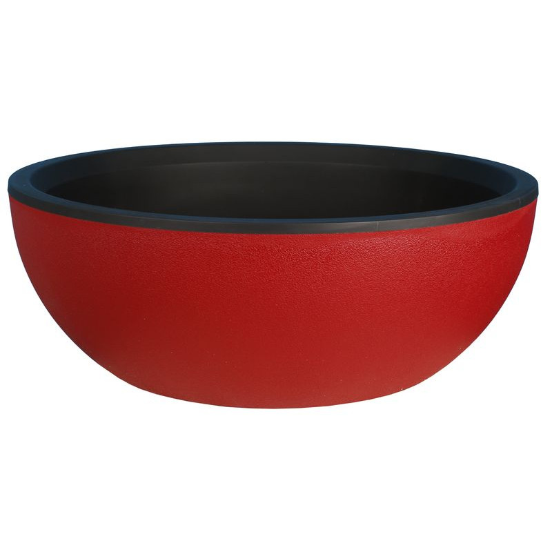 Coupe Granit D50 Rouge - Pot Riviera, en plastique pourplantes d'Intérieur et Extérieur de Riviera - fabricant de Pots à rese...
