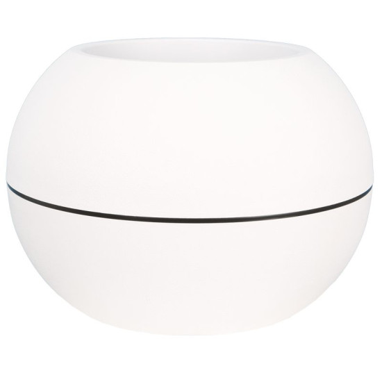 Pot granit Boule D50 Blanc - Élégance Riviera, en plastique pour Décoration d'Extérieur de Riviera - fabricant de Pots à rese...