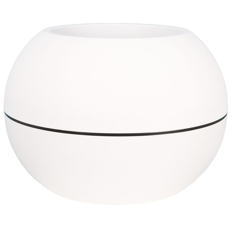 Pot granit Boule D50 Blanc - Élégance Riviera, en plastique pour Décoration d'Extérieur de Riviera - fabricant de Pots à rese...