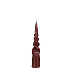 TWIST BOUGIE CONE BORDEAUX H25 D5 de Edelman - deco maison et noël dans 🕯️ Bougies et encens