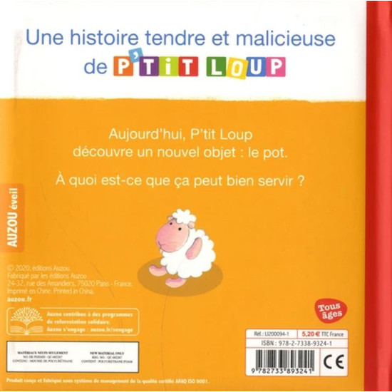 /Livre p'tit loup va sur le pot de Jardinerie Bordeaux Libourne Gironde dans 📕Livre pour enfants