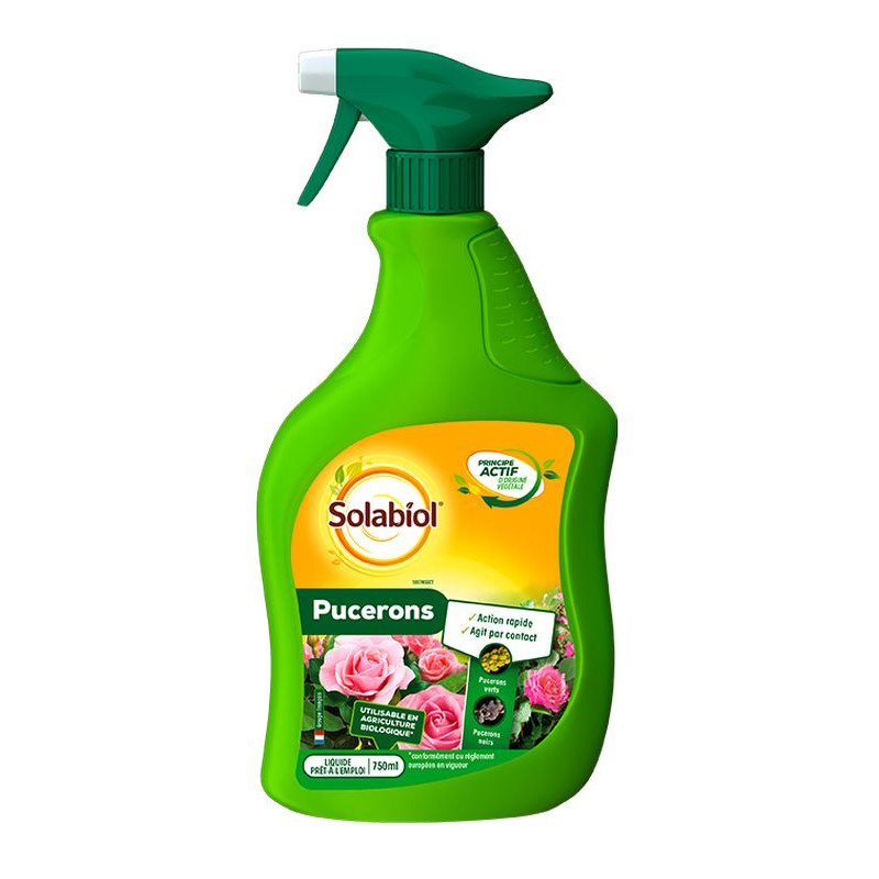 Pucerons prêt-à-l'emploi 750ml de Solabiol - traiement bio pour plantes dans Insecticide