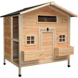 POULAILLER COLONIAL PINUS 117x102.5x125cm de Jardinerie Bordeaux Libourne Gironde dans Poulaillers et clapiers