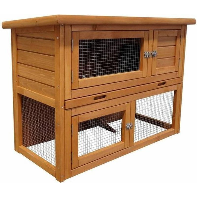 CLAPIER BARNIE 95x45x70CM brun de Jardinerie Bordeaux Libourne Gironde dans Poulaillers et clapiers