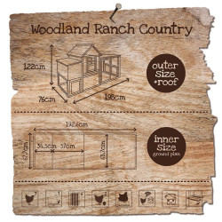 POULAILLER RANCH COUNTRY 198x76x122cm de Jardinerie Bordeaux Libourne Gironde dans Poulaillers et clapiers