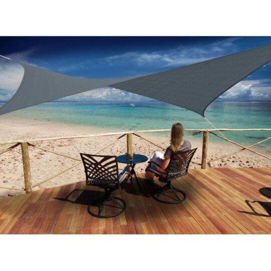 Voile rectangulaire 4 x 3 m ardoise de Jardiline - Baches dans Voile d'ombrage pour l'exterieur
