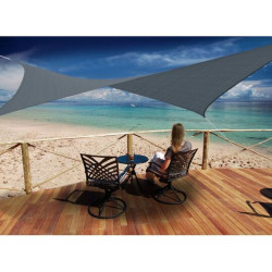 Voile rectangulaire 4 x 3 m ardoise de Jardiline - Baches dans Voile d'ombrage pour l'exterieur