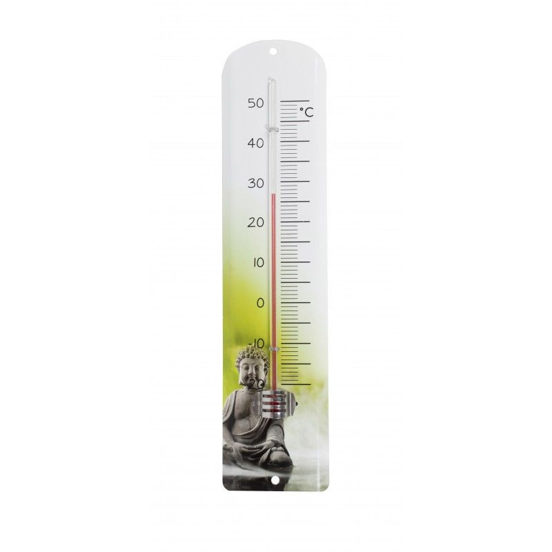 Thermomètre métal 30 com déco zen bouddha de Spear et Jackson - Outil de jardin dans Thermométre - Pluviometre - Baromètre