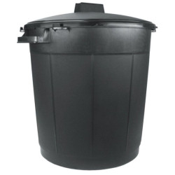 Poubelle immeuble + couvercle 80 litres noir de Jardinerie Bordeaux Libourne Gironde dans Poubelle et sacs pour le jardin